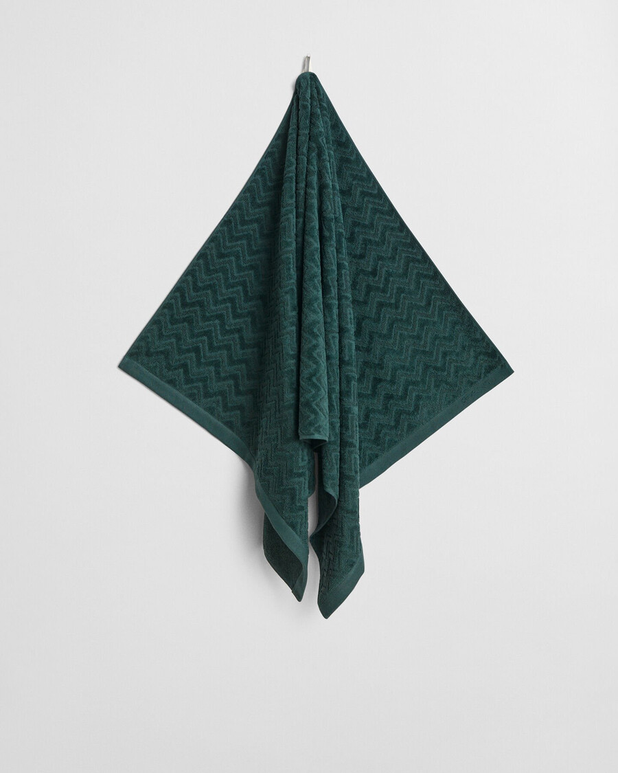 ręcznik Żakardowy w jodełkę 70x140 - tartan green