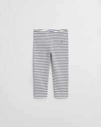 leginsy w paski baby shield – białe