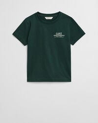 dziecięca koszulka graficzna – tartan green