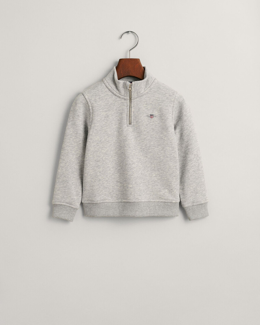 dziecięca bluza shield halfzip – jasnoszary melanż