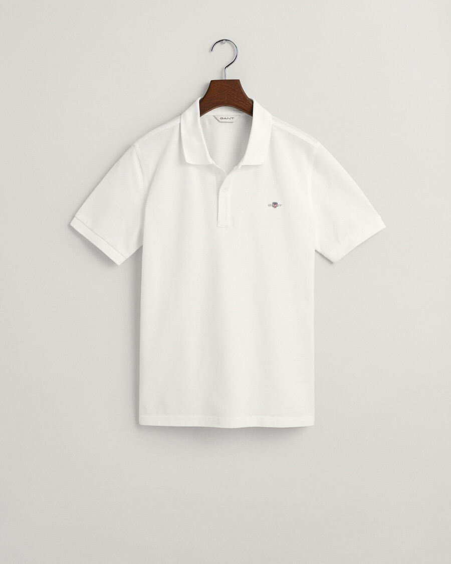 koszulka polo teens shield piqué – biała