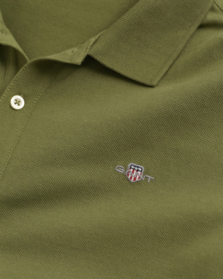 koszulka polo teens shield piqué – oliwkowa zieleń