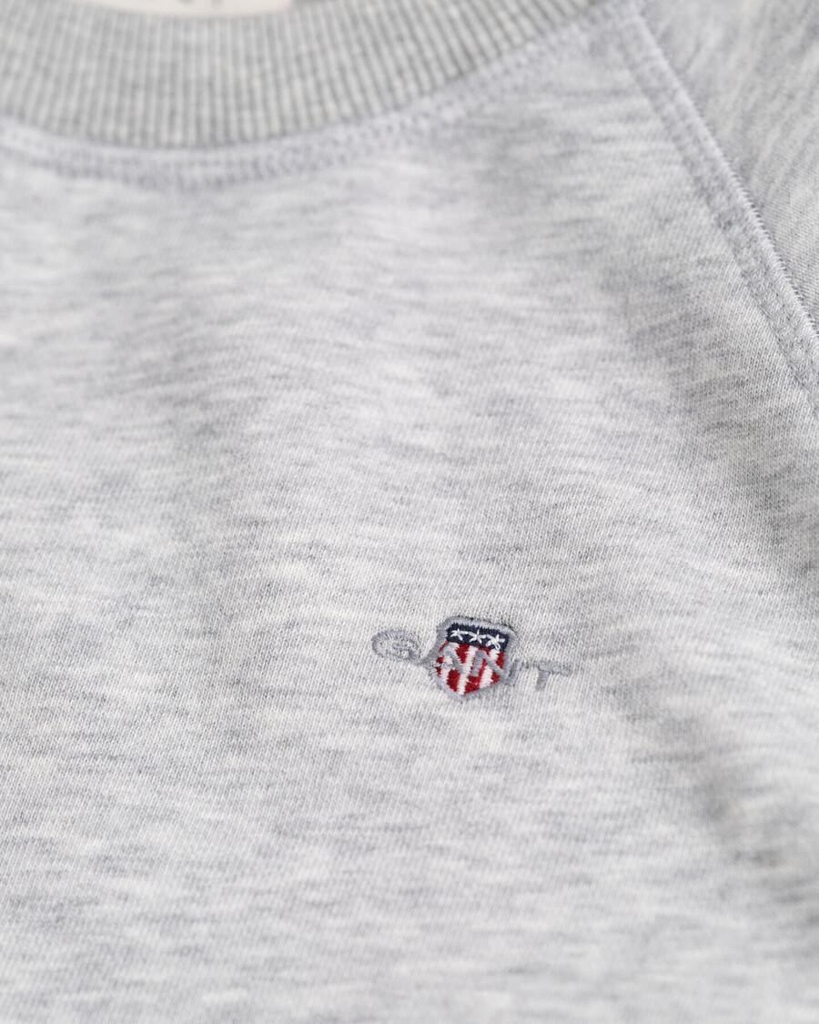 bluza z okrągłym dekoltem teens shield – jasnoszary melanż
