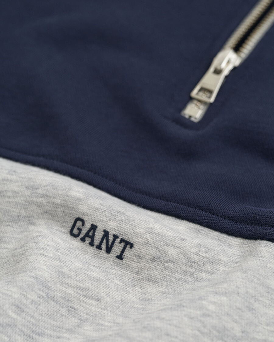 bluza teens blocked halfzip – jasnoszary melanż