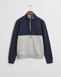 bluza teens blocked halfzip – jasnoszary melanż