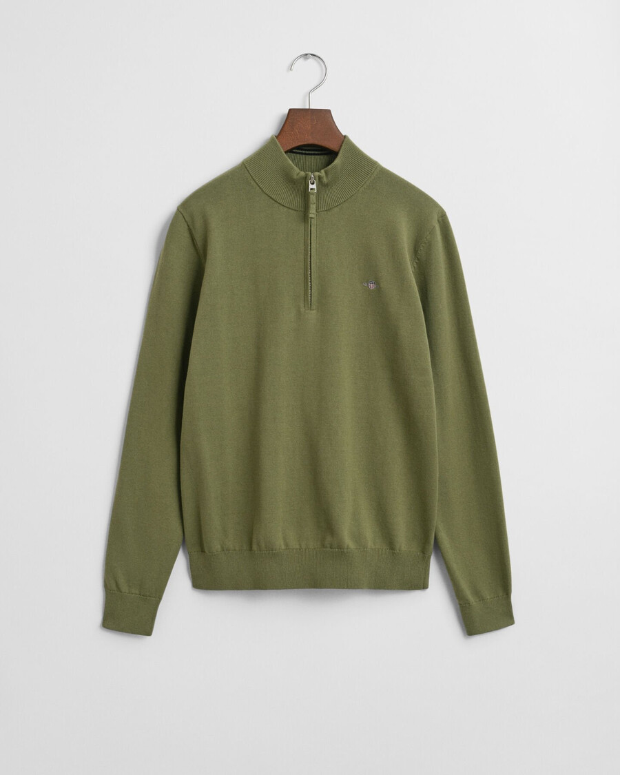 sweter teens shield cotton halfzip w kolorze oliwkowym