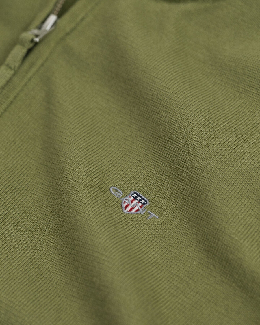 sweter teens shield cotton halfzip w kolorze oliwkowym