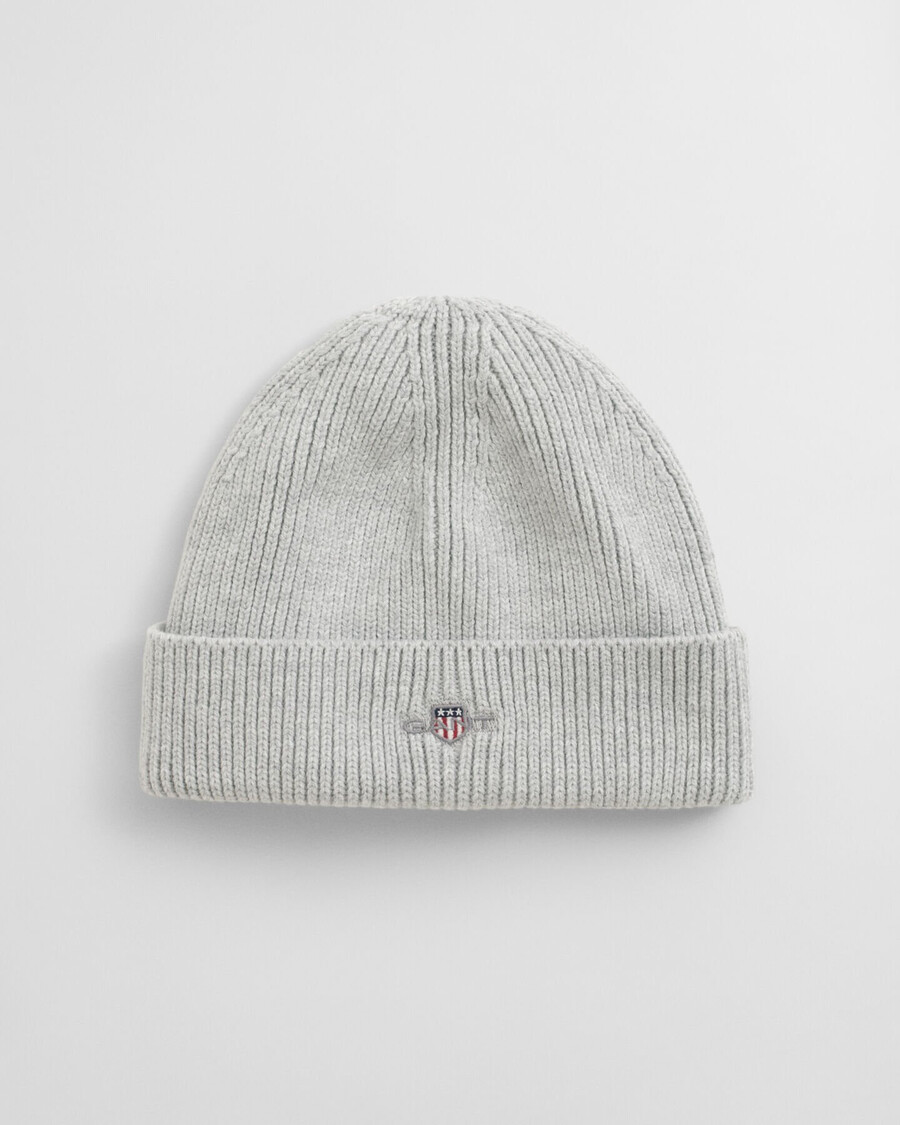 czapka beanie teens shield cotton – jasnoszary melanż