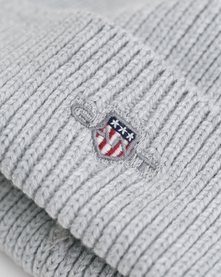 czapka beanie teens shield cotton – jasnoszary melanż