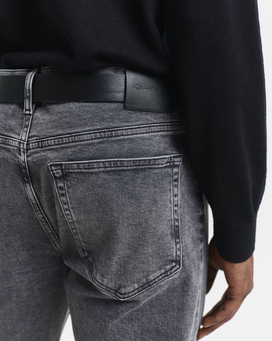 jeansy regular fit black wash – czarne