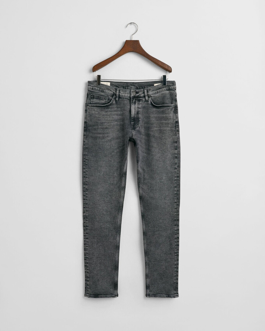 jeansy regular fit black wash – czarne
