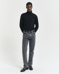 jeansy regular fit black wash – czarne