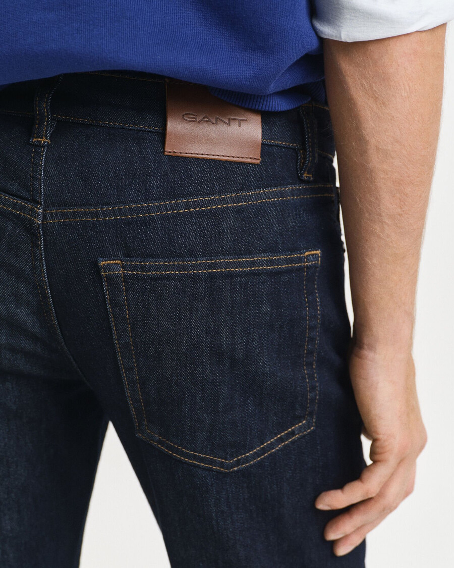 jeansy slim fit - ciemnoniebieskie