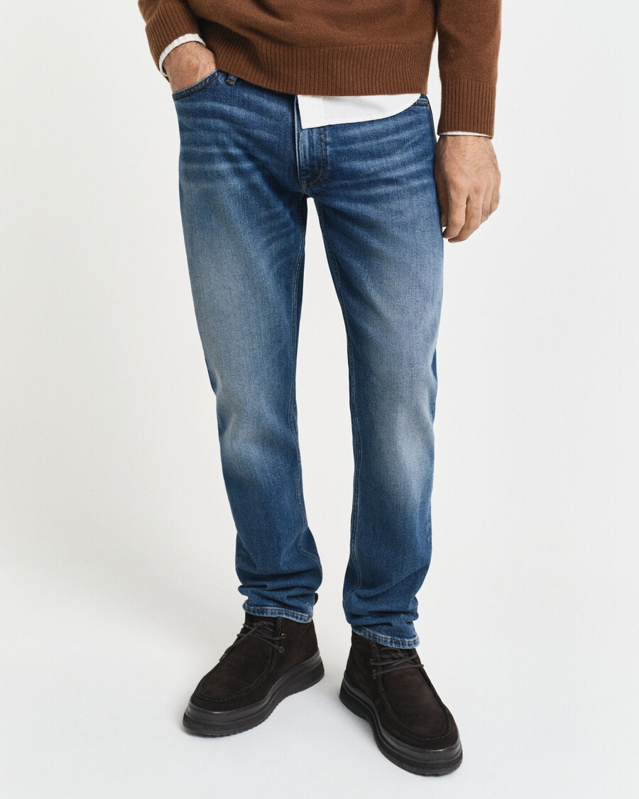jeansy slim fit - mid blue vintage