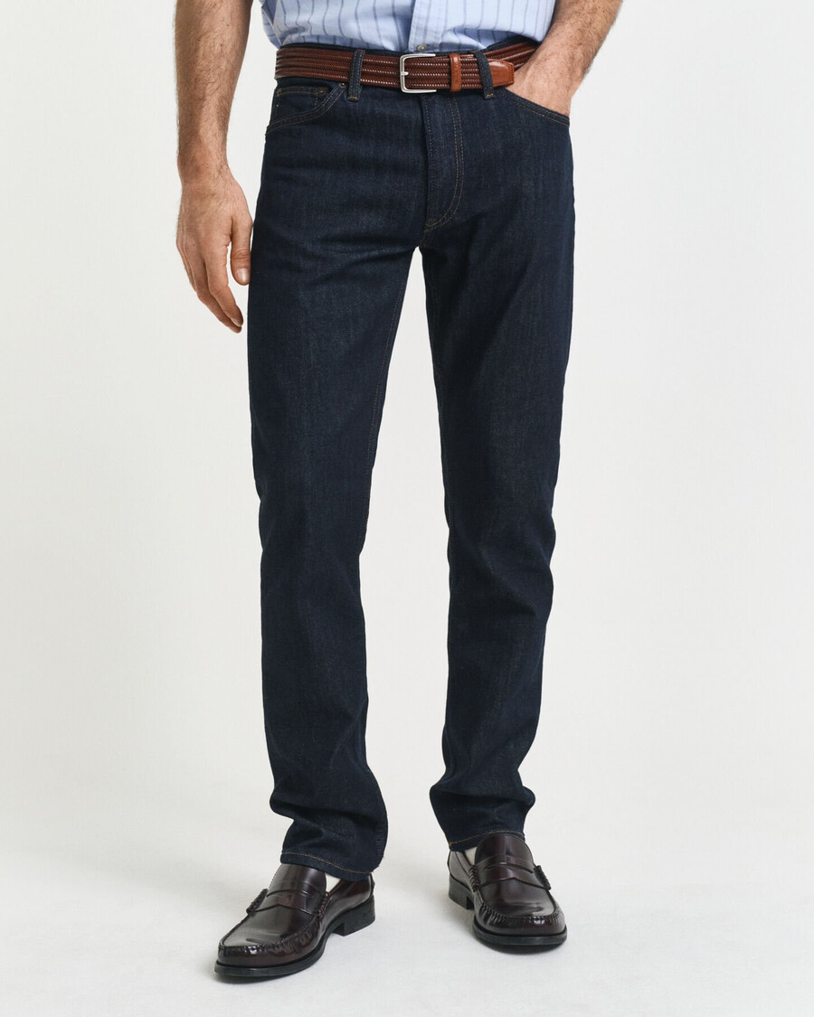 jeansy regular fit - ciemnoniebieskie