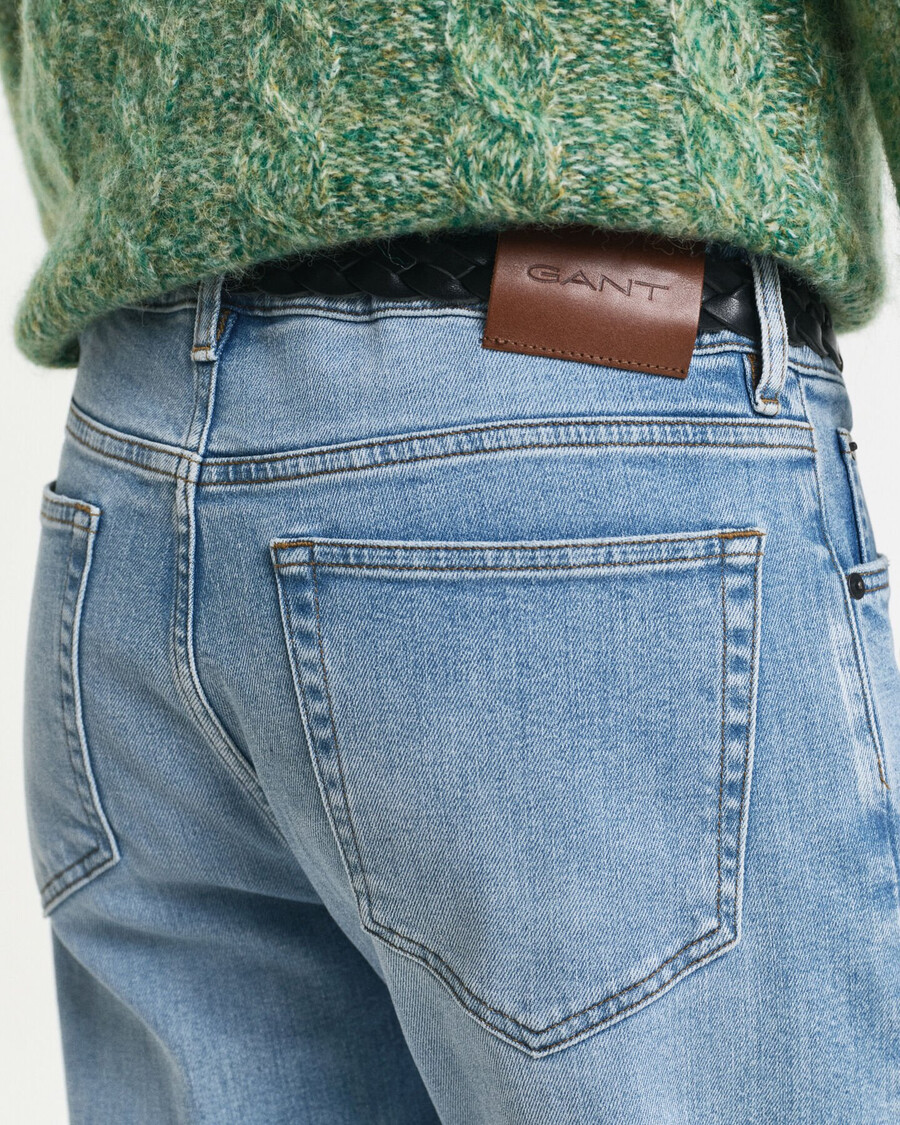 jeansy regular fit - jasnoniebieskie vintage