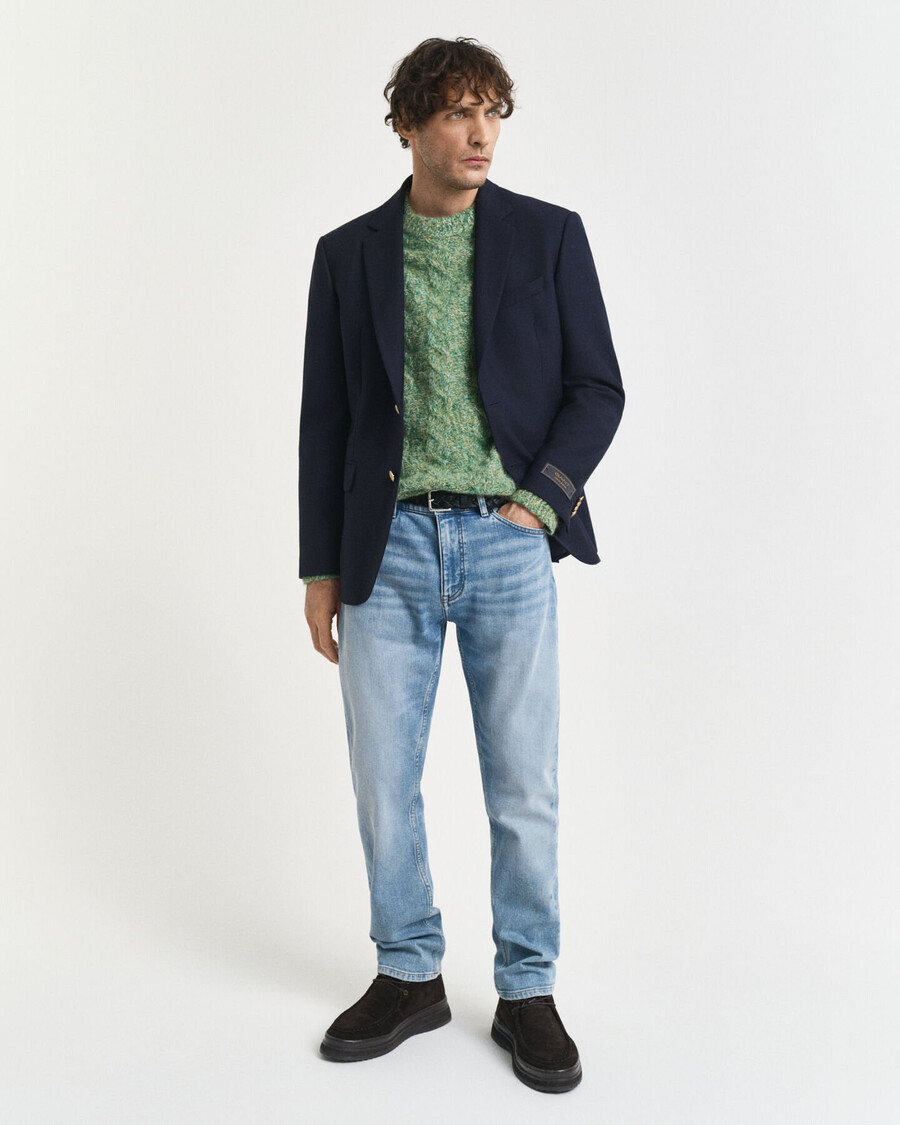 jeansy regular fit - jasnoniebieskie vintage