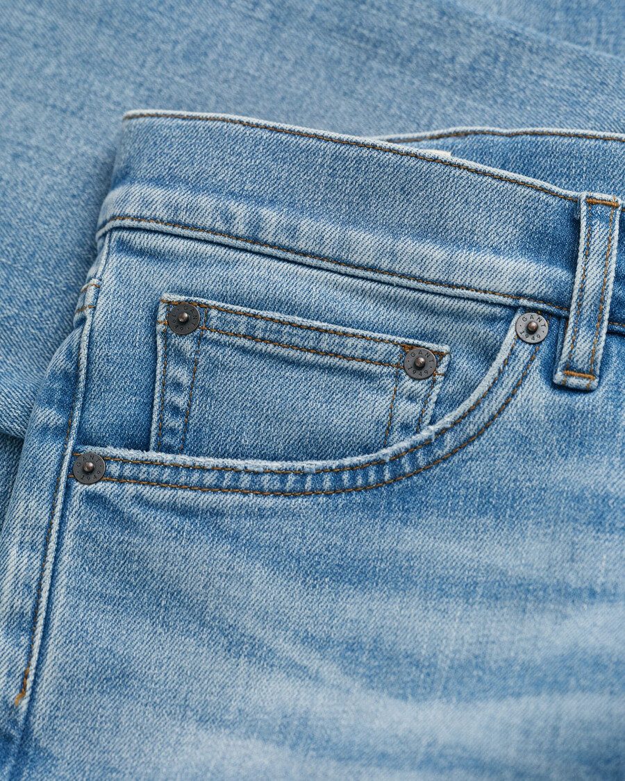 jeansy regular fit - jasnoniebieskie vintage