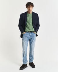 jeansy regular fit - jasnoniebieskie vintage