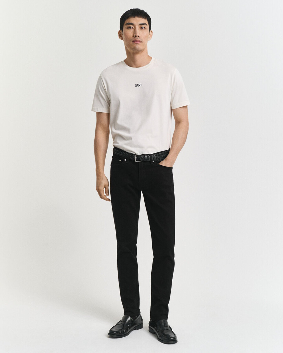 jeansy slim fit stay black – czarne