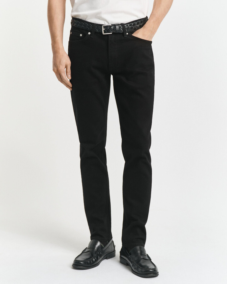 jeansy slim fit stay black – czarne