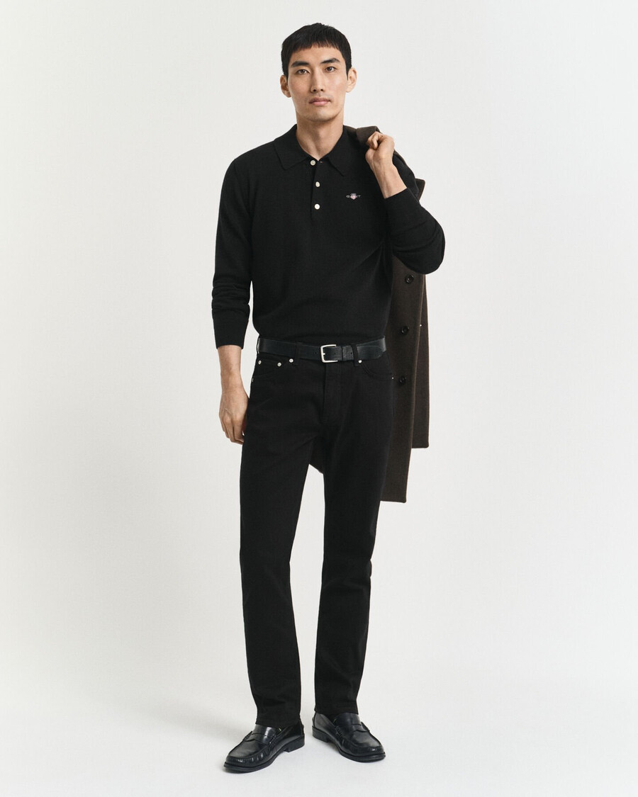 jeansy regular fit stay black – czarne