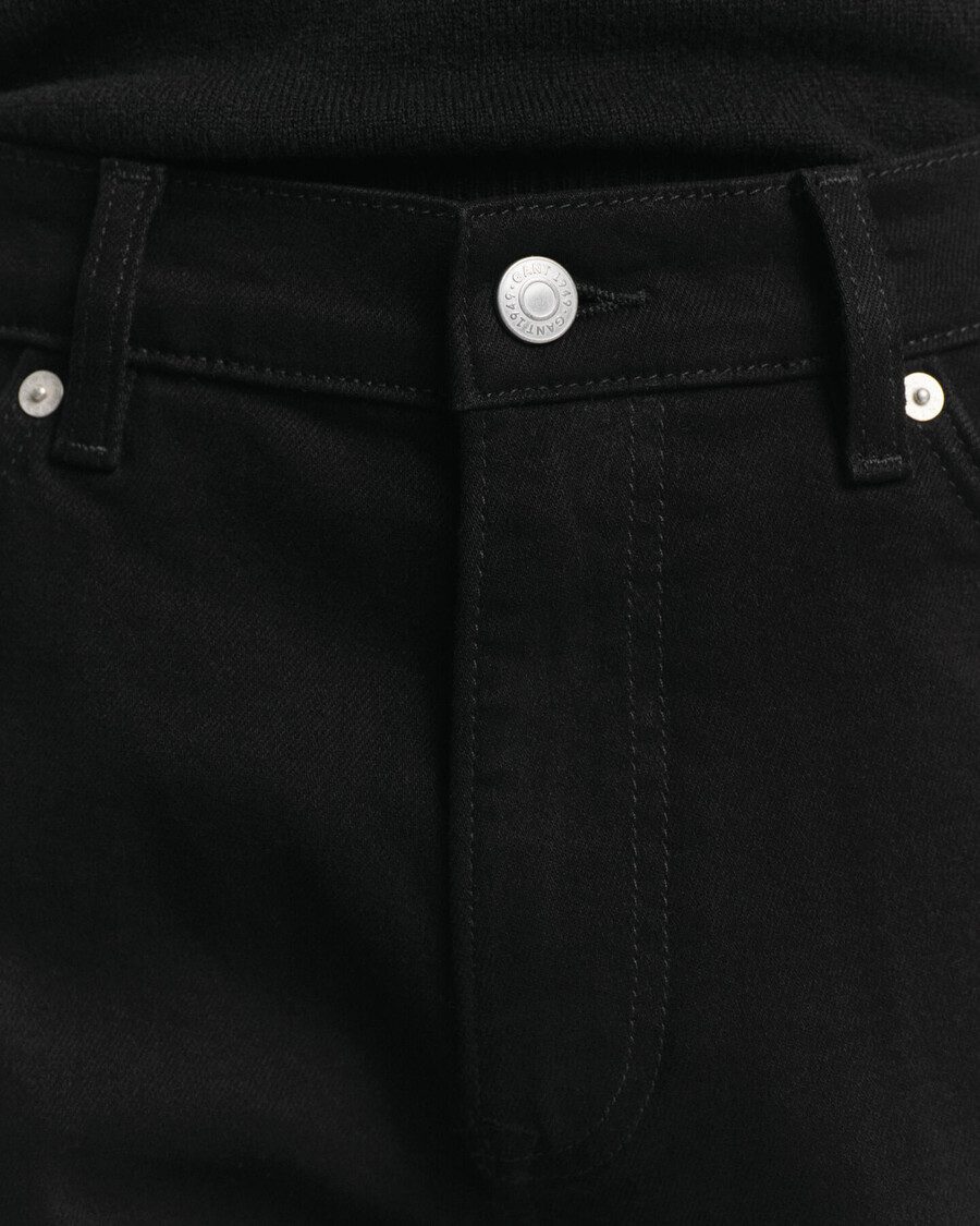 jeansy regular fit stay black – czarne