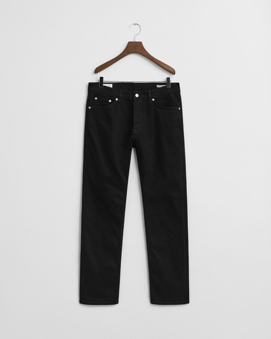 jeansy regular fit stay black – czarne