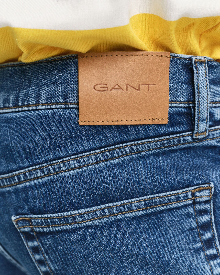jeansy slim fit clean wash – Średni niebieski vintage
