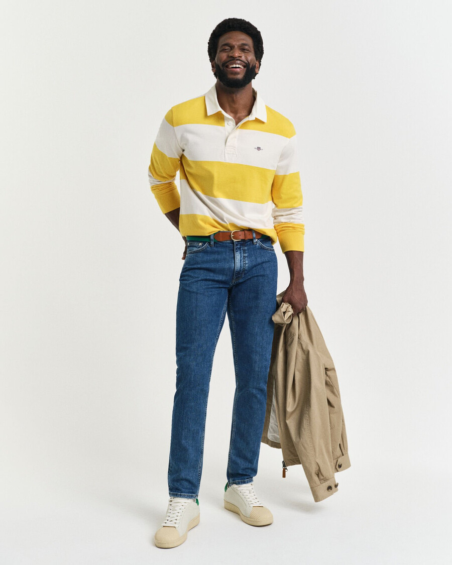 jeansy slim fit clean wash – Średni niebieski vintage
