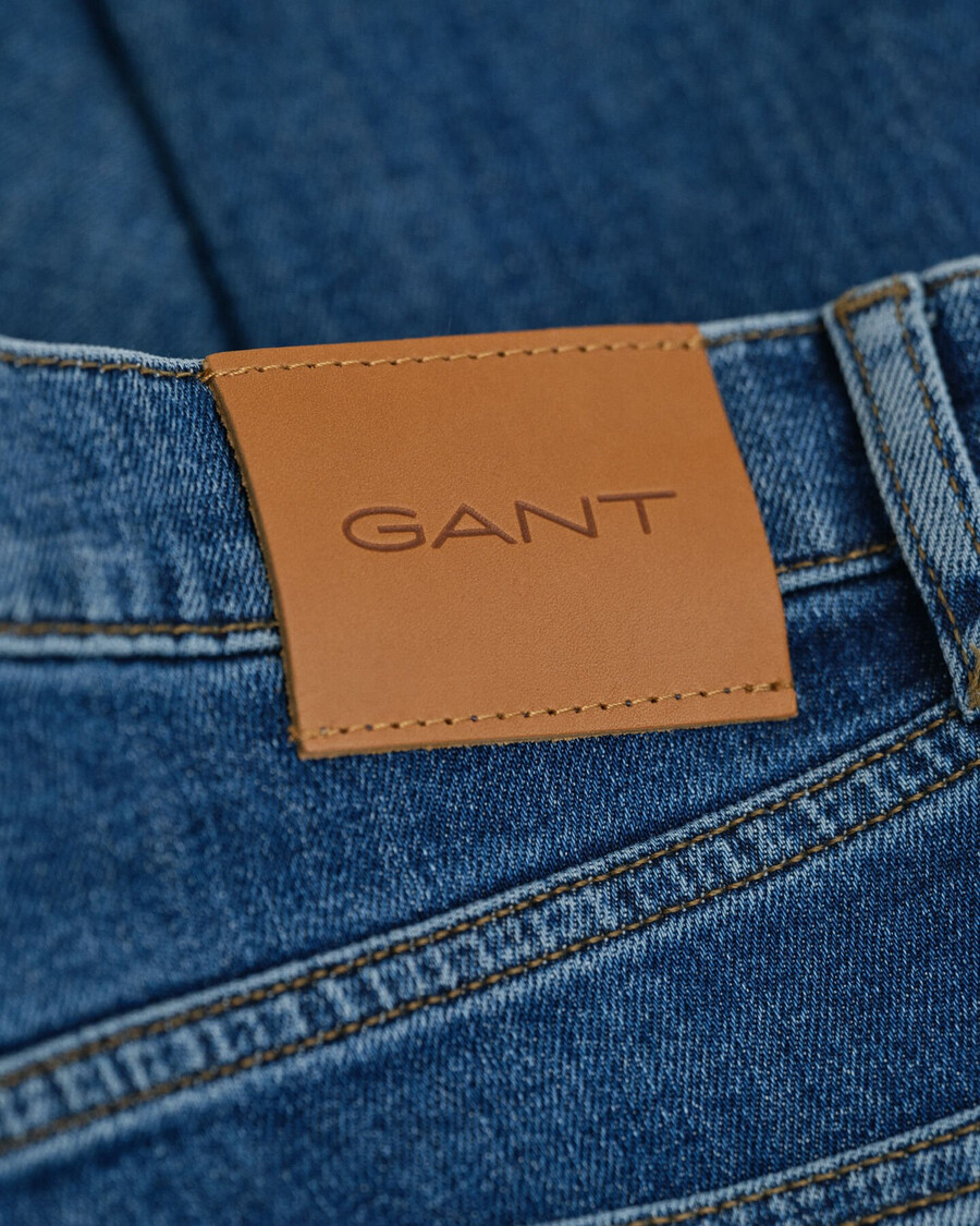 jeansy slim fit clean wash – Średni niebieski vintage