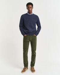 jeansy sztruksowe o dopasowanym kroju – country green