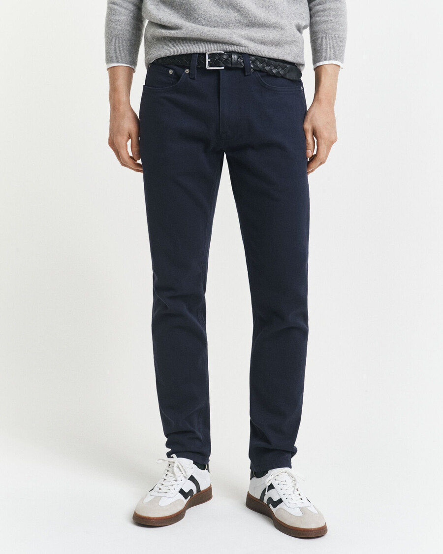 jeansy slim fit soft twill – wieczorowy błękit