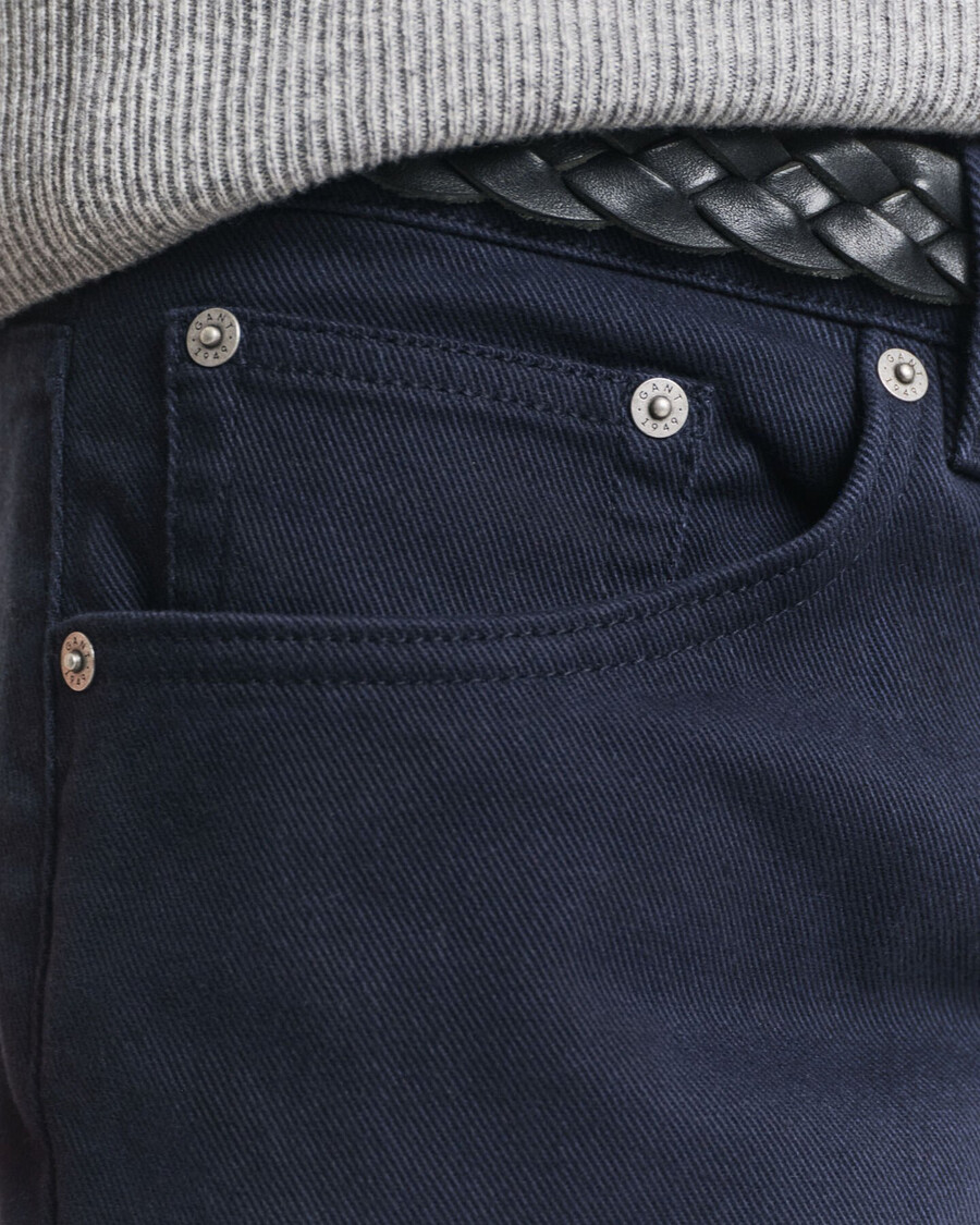 jeansy slim fit soft twill – wieczorowy błękit