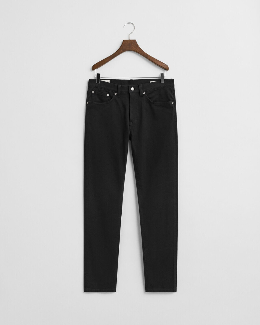 jeansy slim fit soft twill – czarne