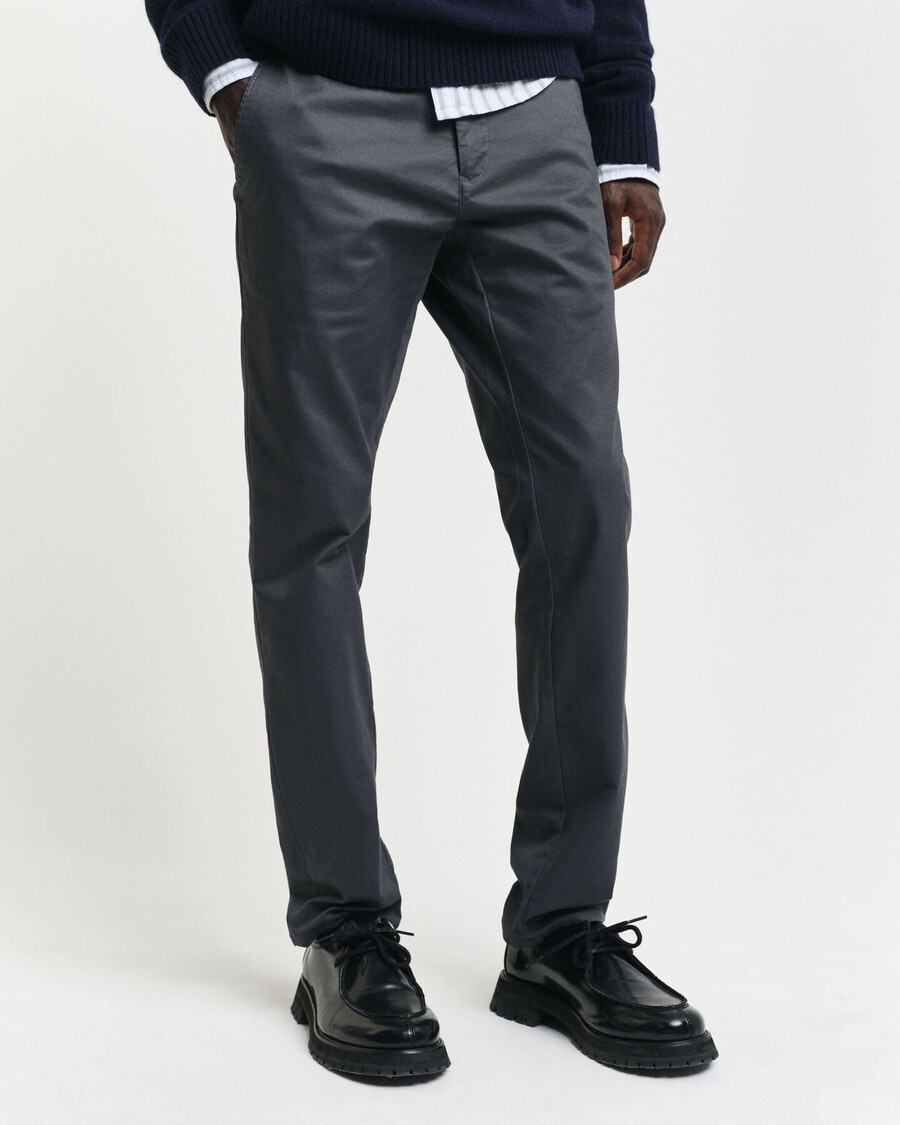 chinosy slim fit - antracyt