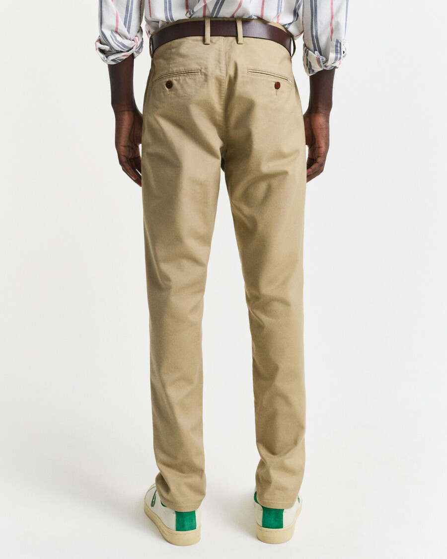 chinosy slim fit - ciemny khaki