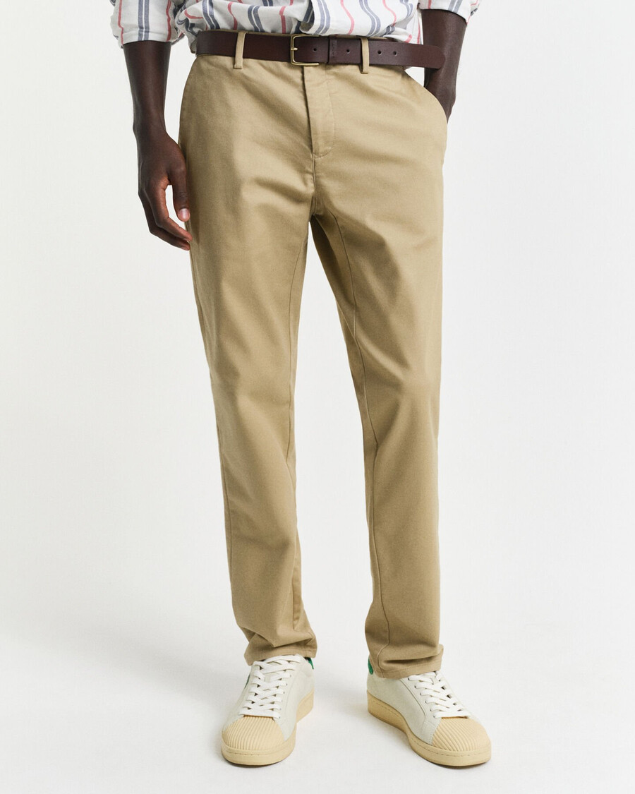 chinosy slim fit - ciemny khaki