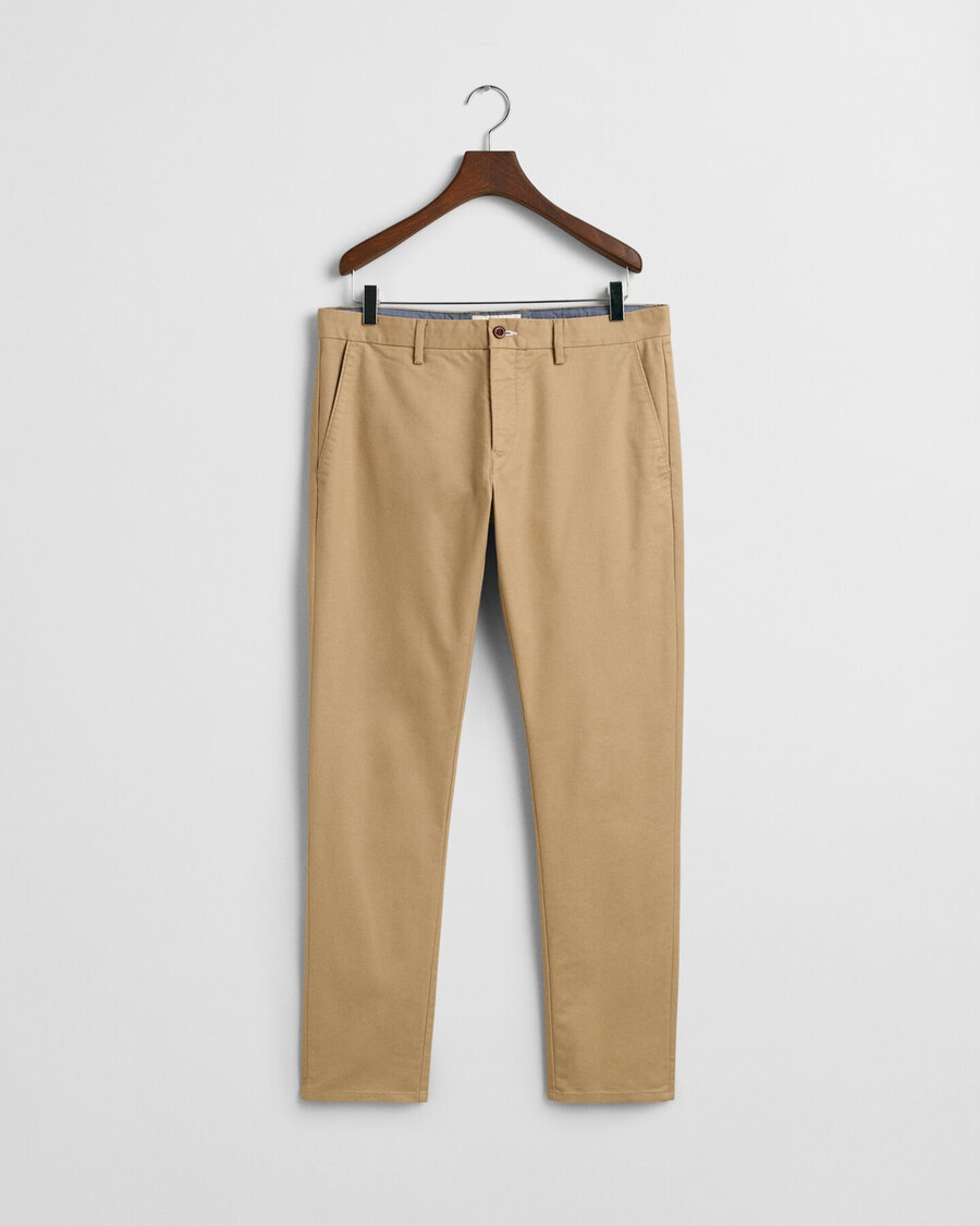 chinosy slim fit - ciemny khaki