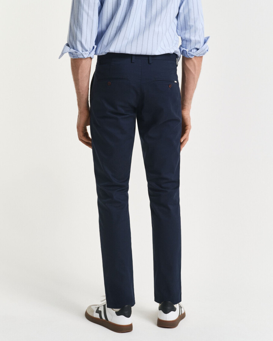 chinosy slim fit - marynarskie