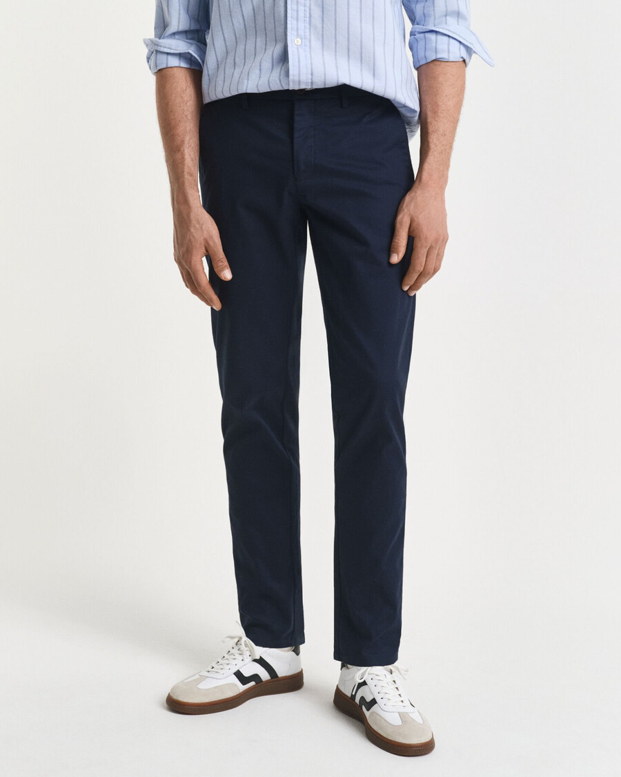 chinosy slim fit - marynarskie