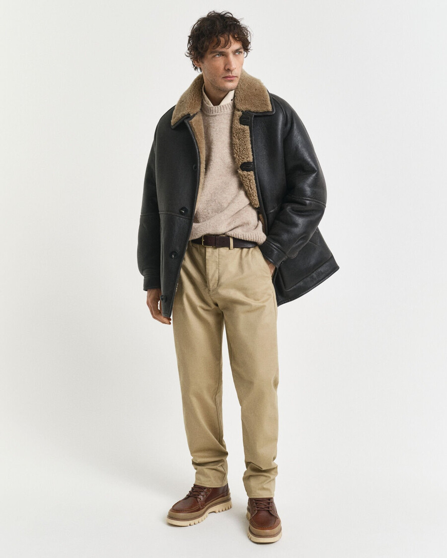 chinosy regular fit - ciemny khaki