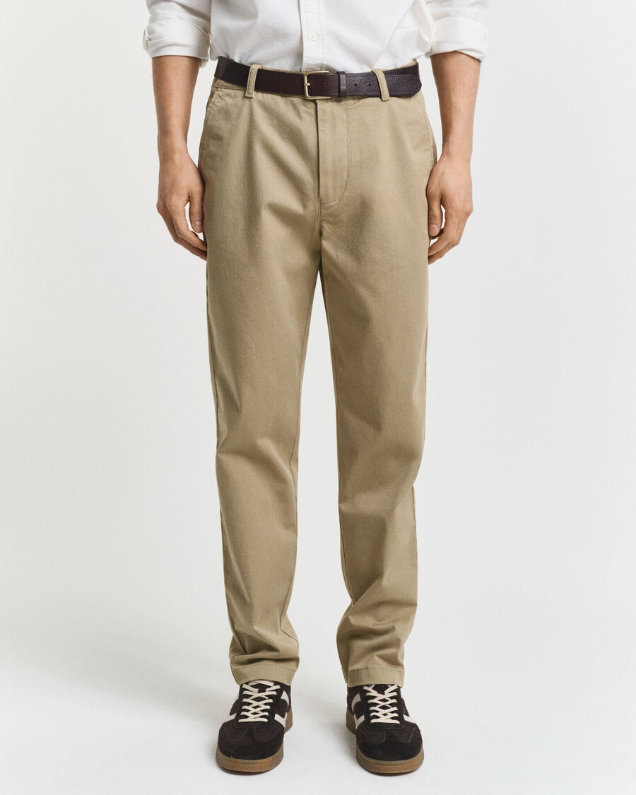 regular fit super comfort chinos - ciemny khaki