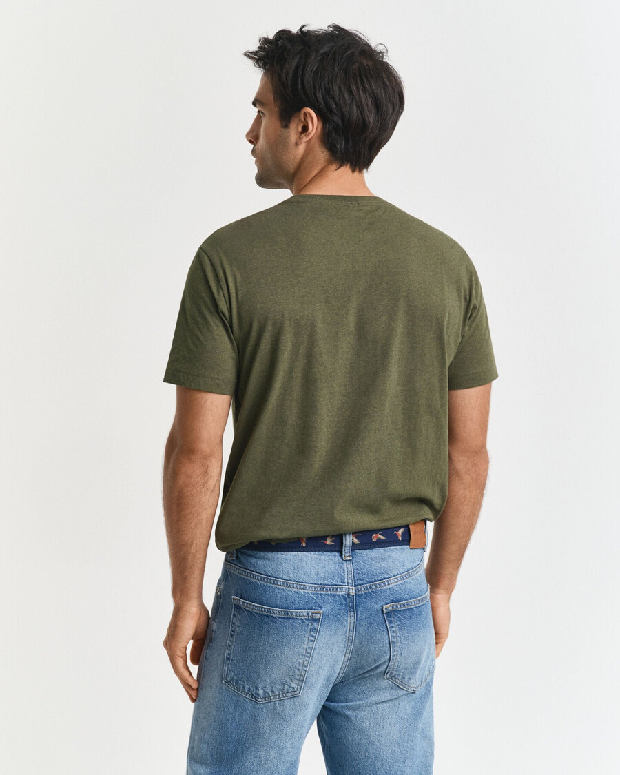 koszulka shield regular fit – khaki green melange