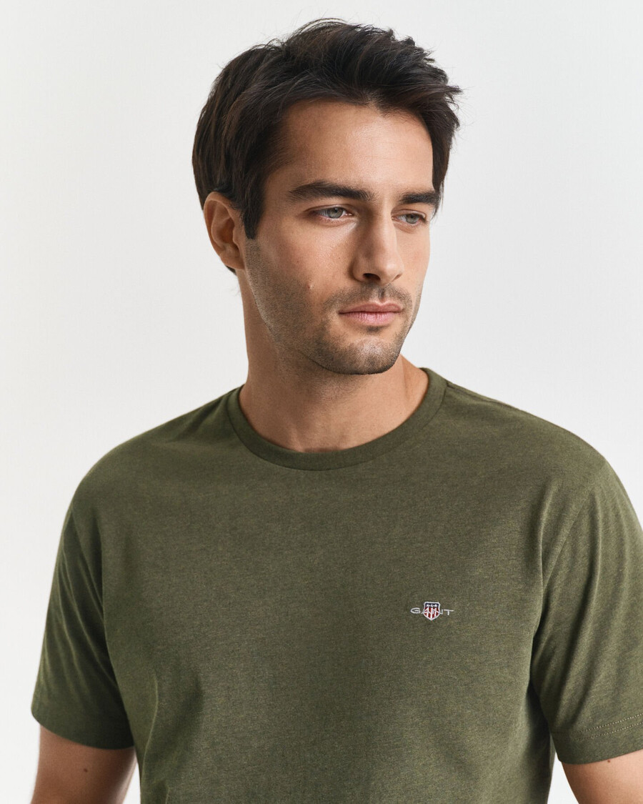 koszulka shield regular fit – khaki green melange