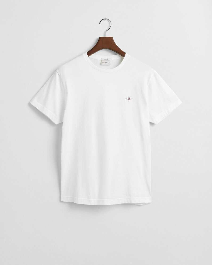 koszulka slim fit shield – biała