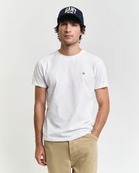 koszulka slim fit shield – biała