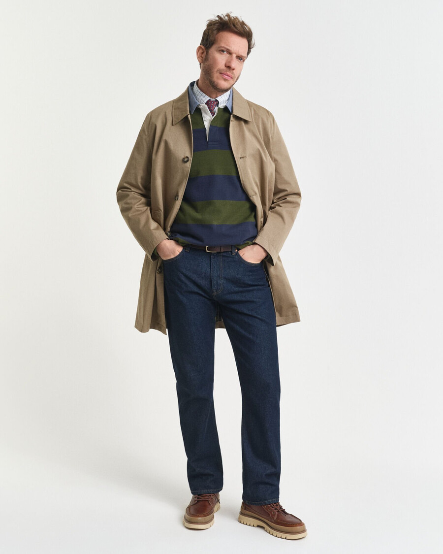 kołnierz chambray w paski heavy rugger - country green