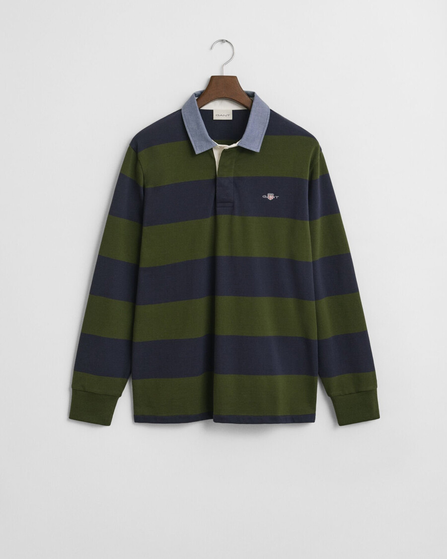 kołnierz chambray w paski heavy rugger - country green