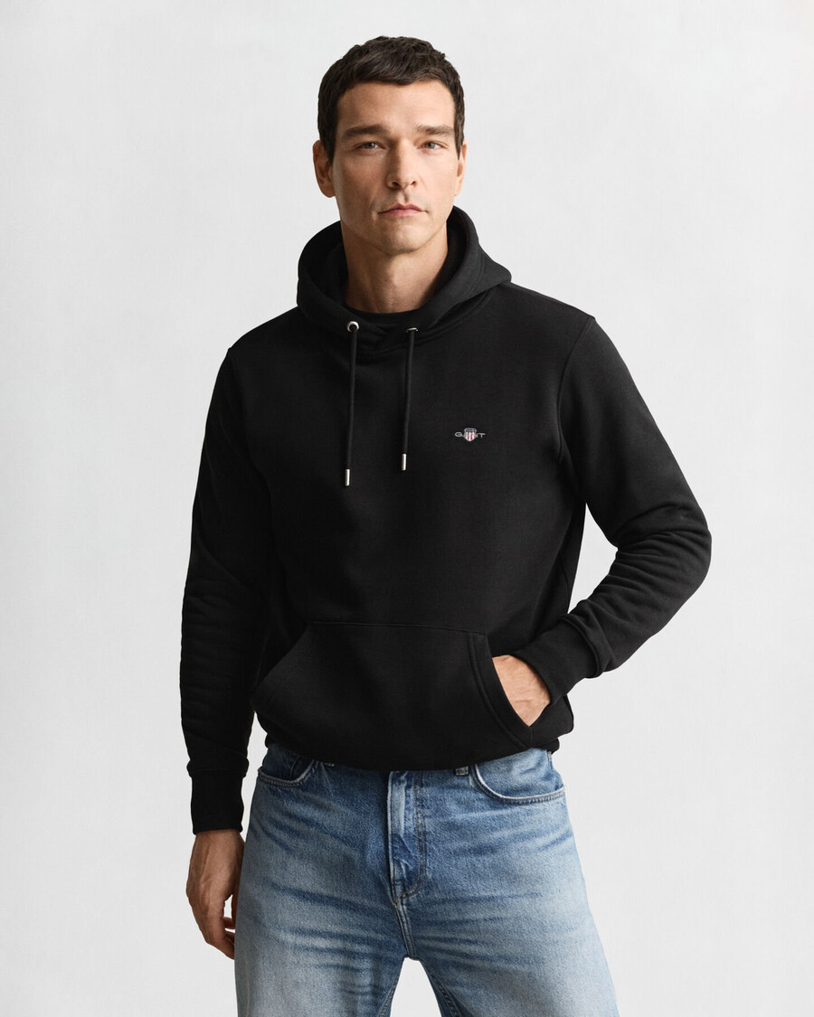 bluza z kapturem shield – czarna